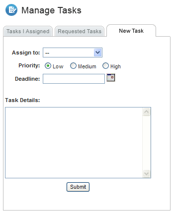 new task form